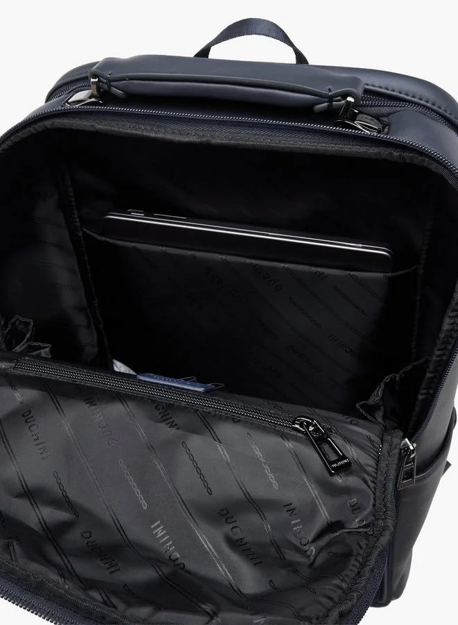 DUCHINI NAVY Solid Backpack With Adjustable Straps for Men | Best Price UAE